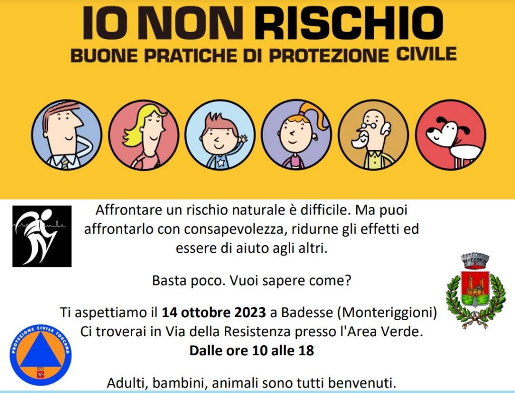 Monteriggioni, “IO NON RISCHIO”: buone pratiche di protezione civile