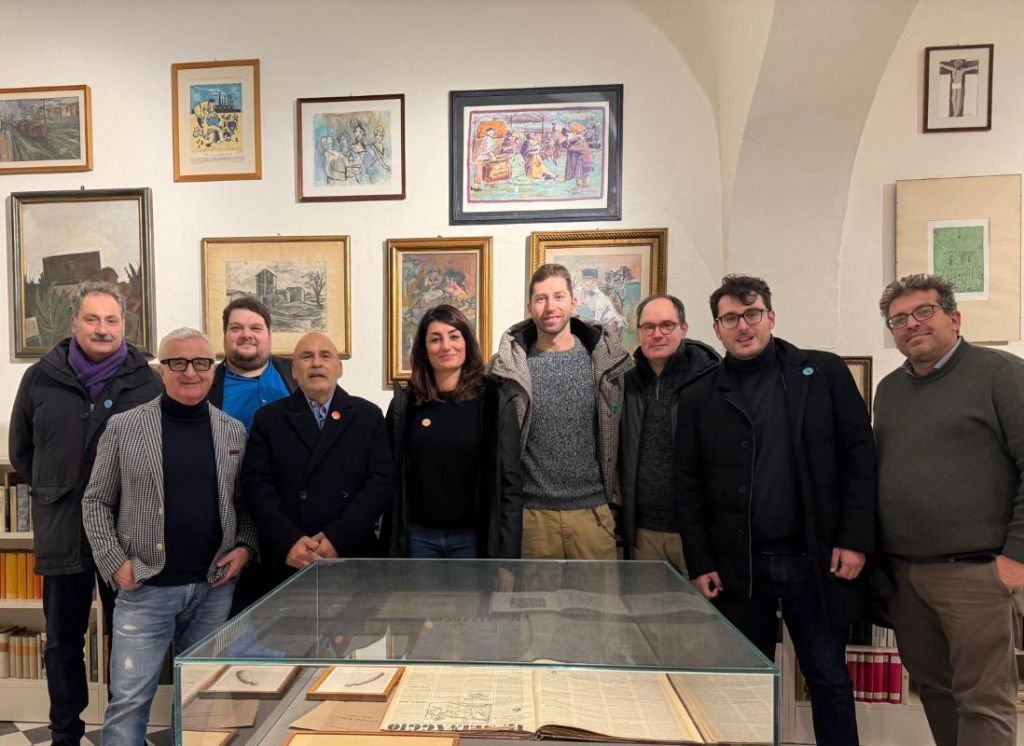 Giordano Bruno Guerri in visita a Colle per la candidatura a Capitale Italiana della Cultura 2028