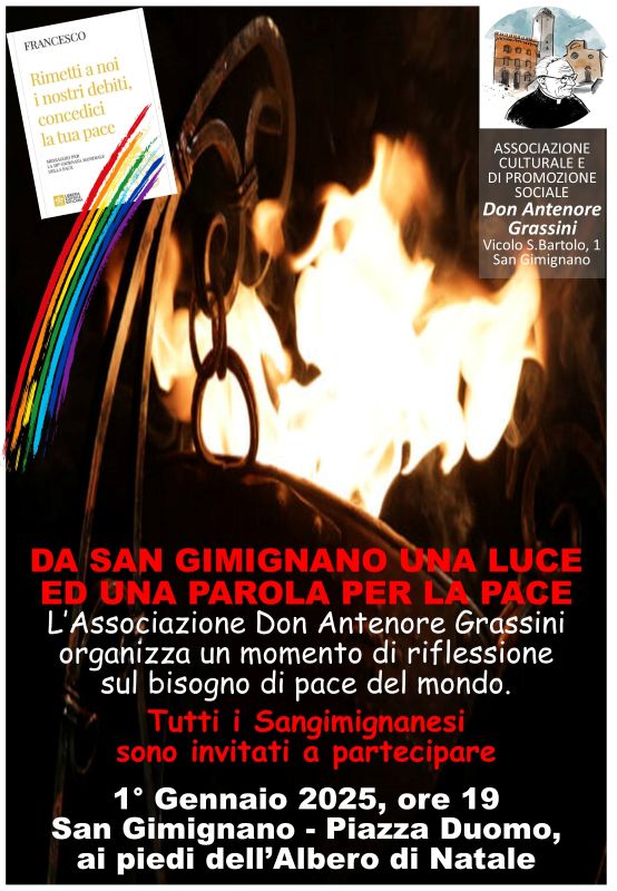 1 Gennaio 2025: incontro per la Pace a San Gimignano