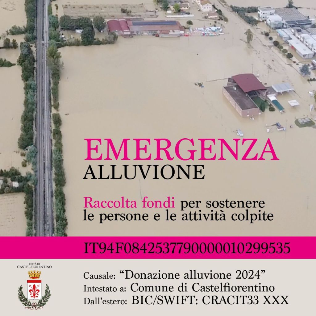 Emergenza alluvione, il Comune promuove una raccolta fondi