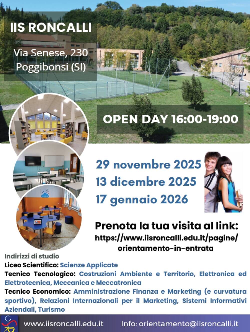 IIS Roncalli: al via gli open day  