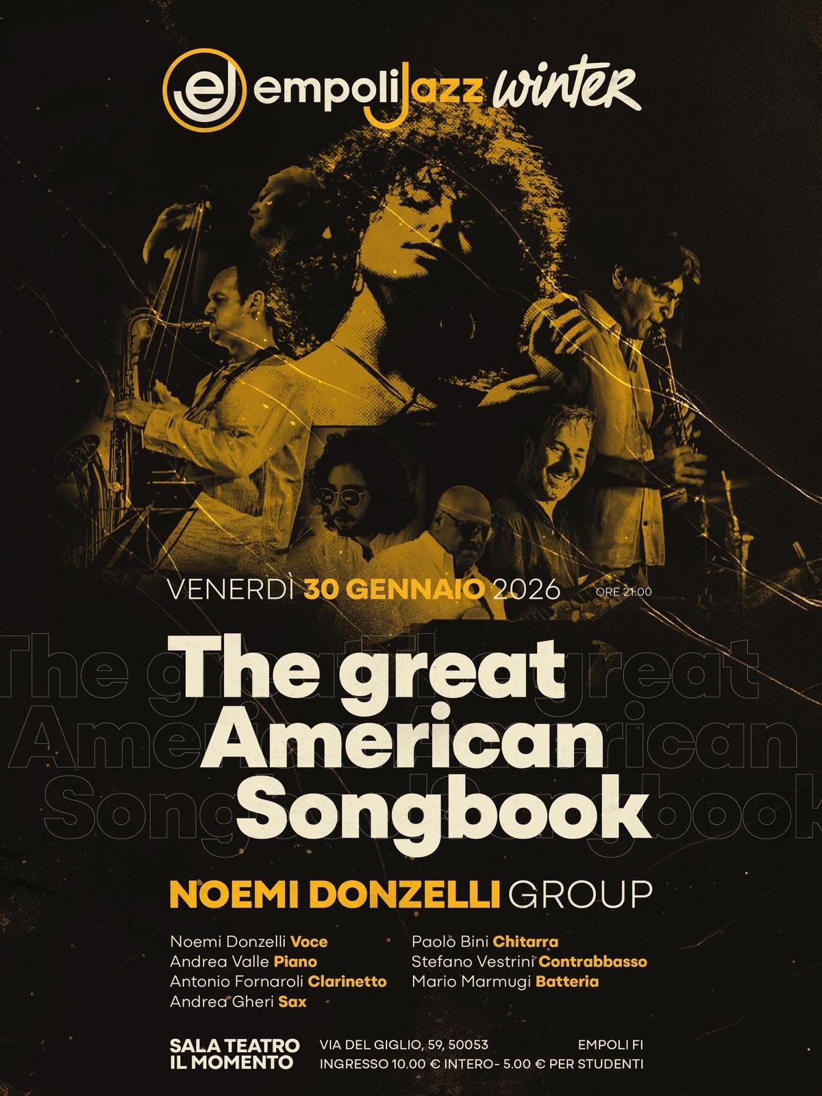 Empoli Jazz Winter, i grandi classici interpretati dal Noemi Donzelli Group, combo jazz a km0 