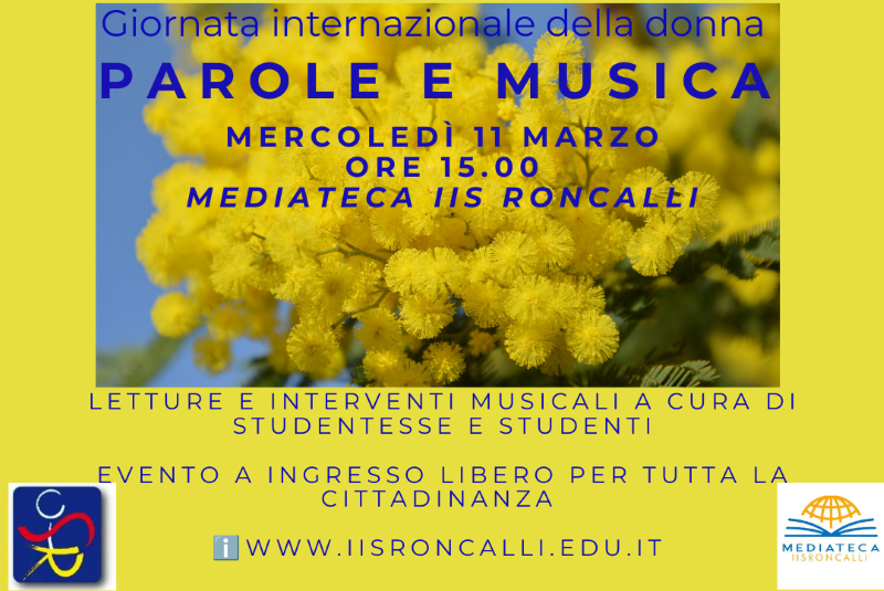 "Parole e Musica": gli studenti del Roncalli raccontano l&rsquo;universo femminile alla Mediateca Rodari