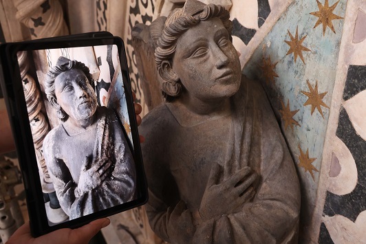 Nel Trecento il Duomo di Firenze era a colori, la scoperta sotto ‘lo sporco’