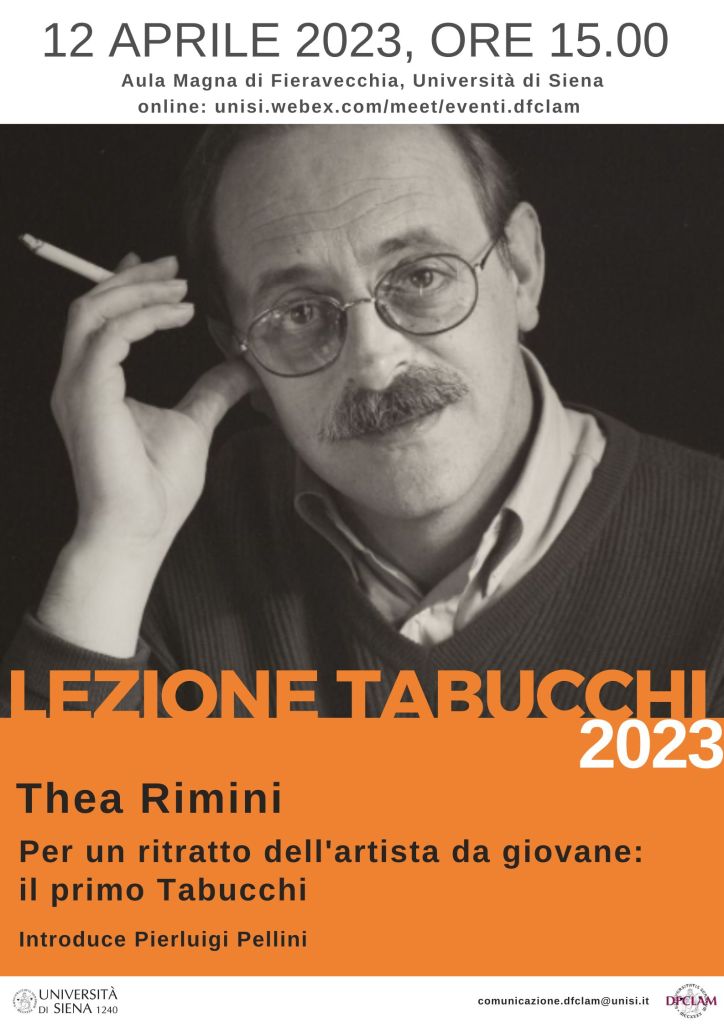 “Per un ritratto dell’artista da giovane: il primo Tabucchi”