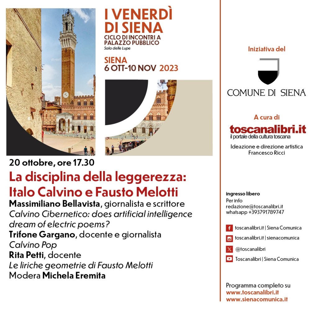“I Venerdì di Siena”, incontro dedicato a Italo Calvino e Fausto Melotti