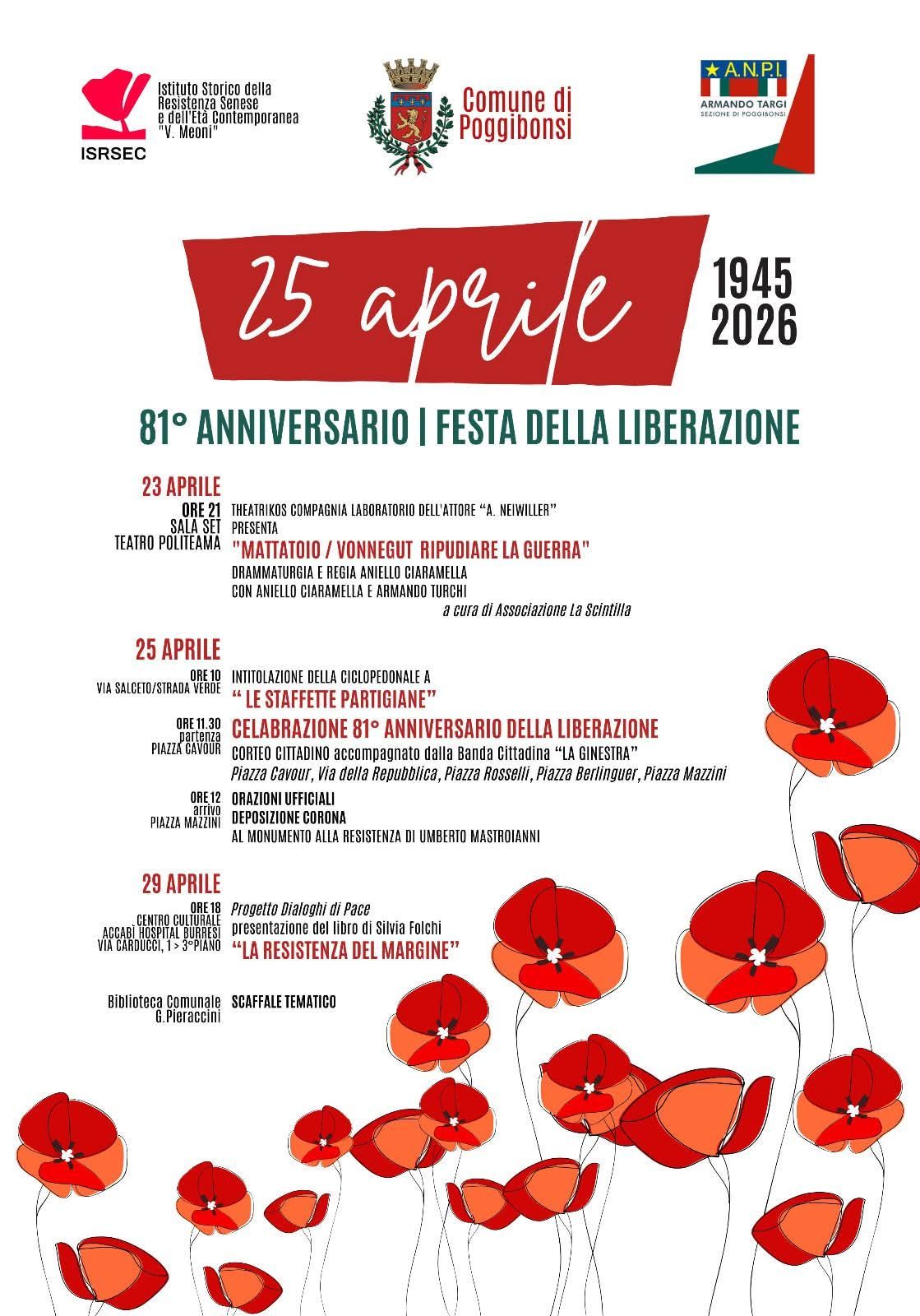 25 aprile a Poggibonsi: l&rsquo;omaggio alle donne della Resistenza con l&rsquo;intitolazione della "stradina verde"