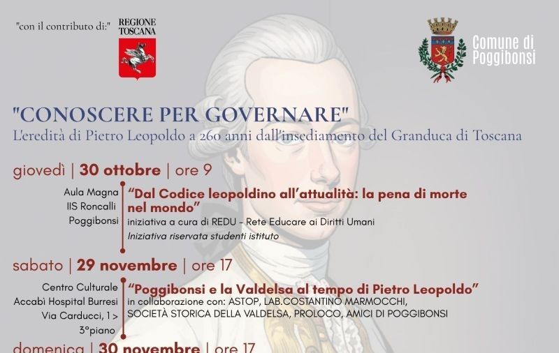 L'Eredità di Pietro Leopoldo: mostre e convegni a Poggibonsi
