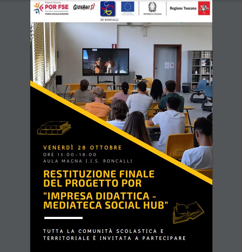 Roncalli, concluso il progetto Impresa Didattica - Mediateca Social Hub