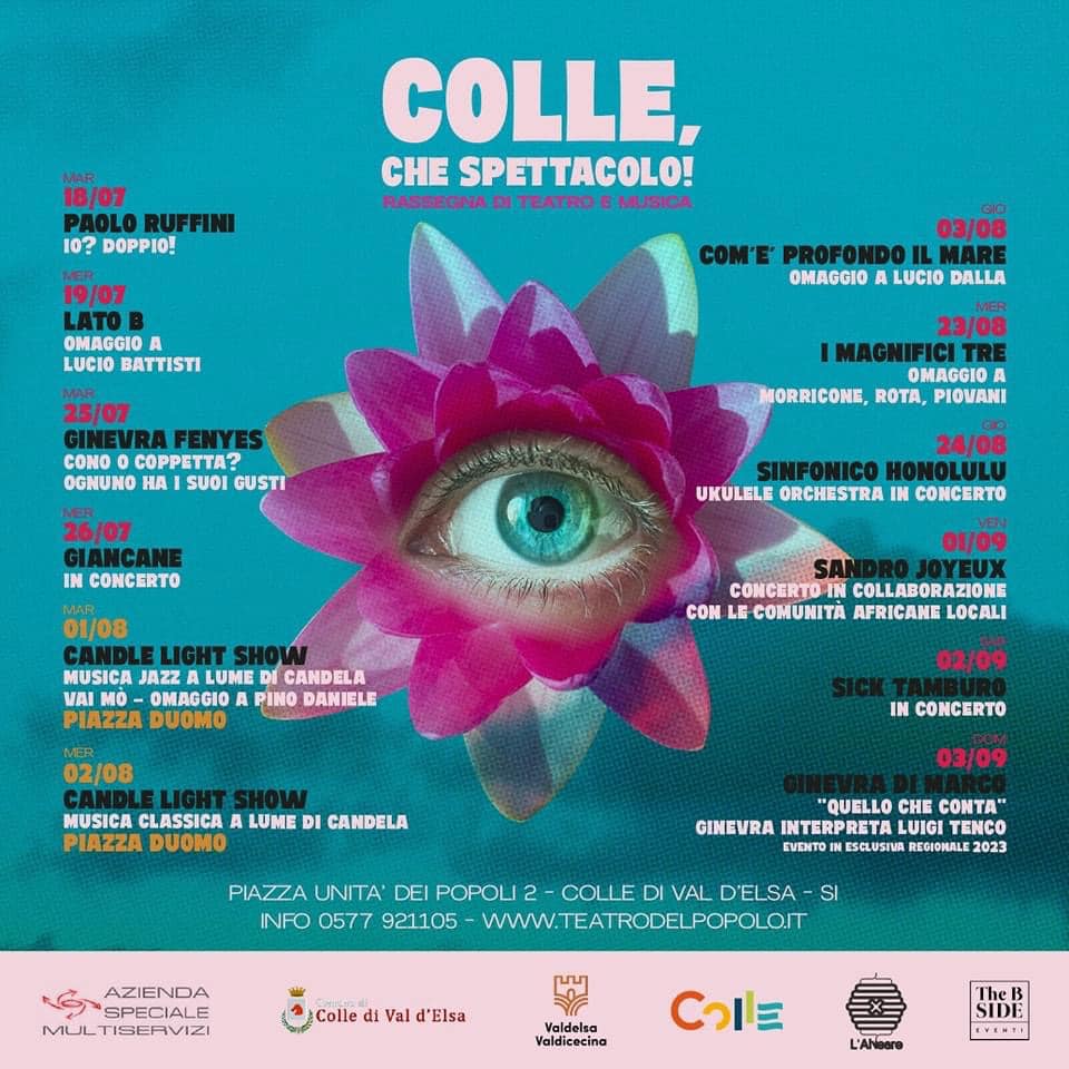 “Colle… Che spettacolo!”, al via il programma di eventi estivi che animeranno la città da luglio a settembre