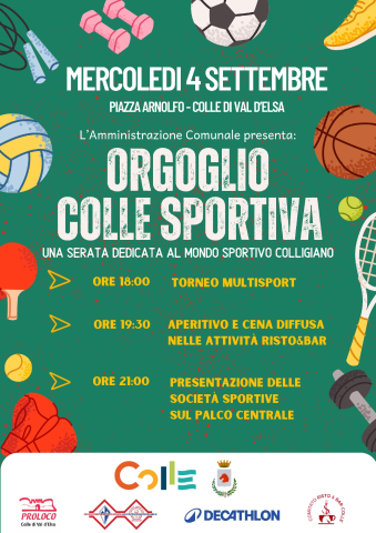 Orgoglio Colle Sportiva, le associazioni sportive si presentano alla città