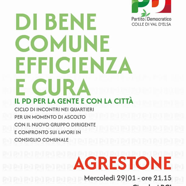 Al via gli incontri del Pd colligiano