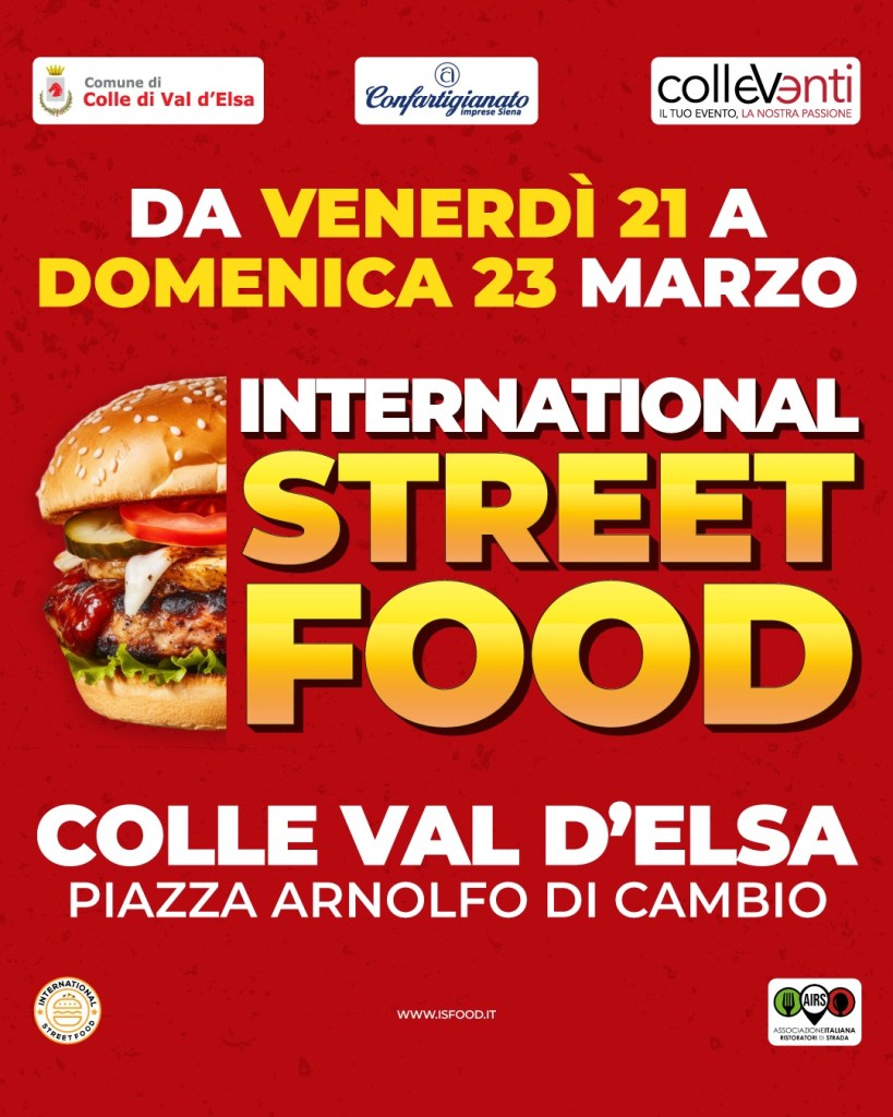 Colle,  International street food dal 21 al 23 marzo