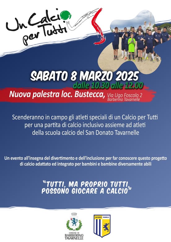 San Donato-Tavarnelle, lo sport che unisce e diverte: “Un Calcio per Tutti”