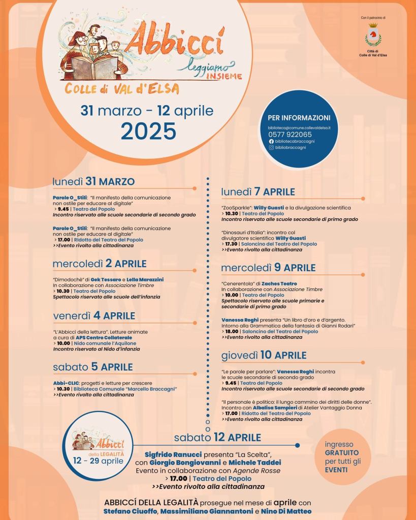 Colle, Abbiccì. Leggiamo insieme. Il festival della lettura alla quinta edizione