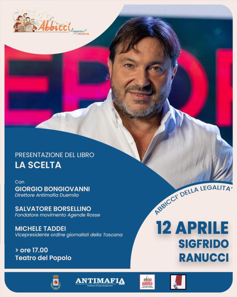 Abbiccì della legalità. Sigfrido Ranucci al Teatro del Popolo con ‘La scelta’