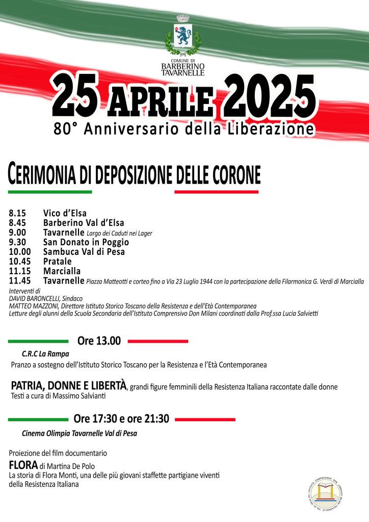 Barberino Tavarnelle ricorda gli eroi della Resistenza