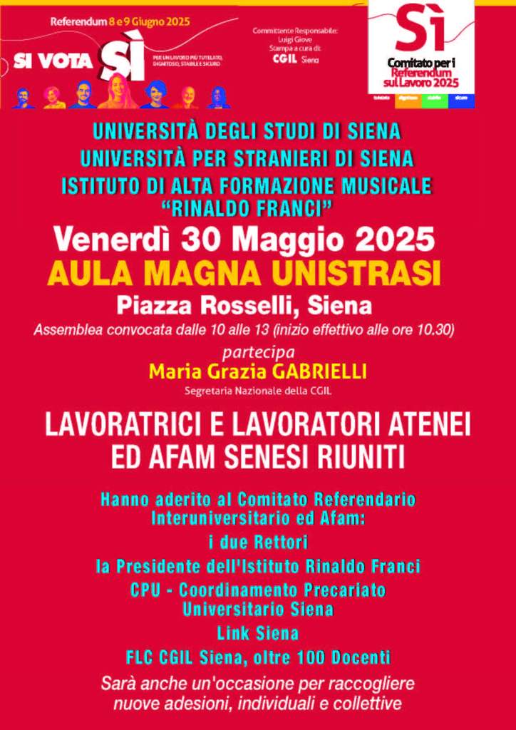 Si costituisce il Comitato Interuniversitario e AFAM per il Referendum