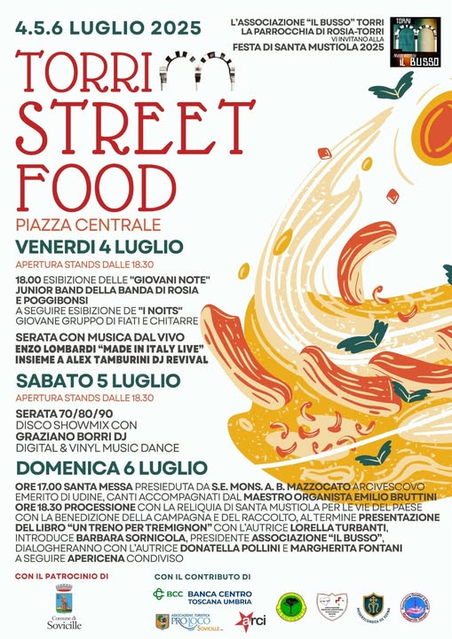 Sovicille, Torri street food: appuntamento con musica e divertimento