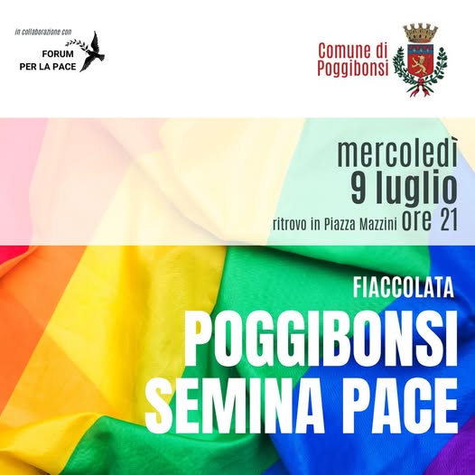 Poggibonsi in marcia per la pace: fiaccolata il 9 Luglio