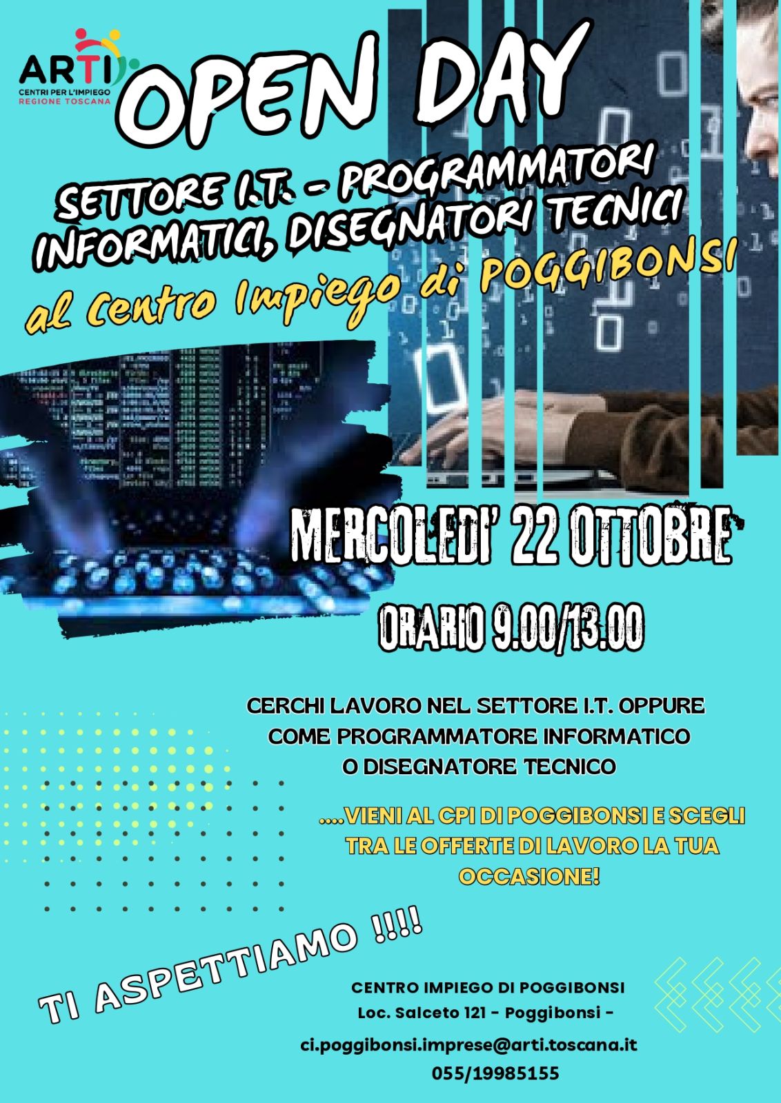 Open Day al Centro Impiego Poggibonsi: opportunità di lavoro nello stampaggio e nell'IT