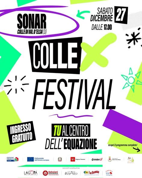 Colle X Festival: musica, sport e creativit&agrave; per chiudere l&rsquo;anno delle nuove politiche giovanili colligiane