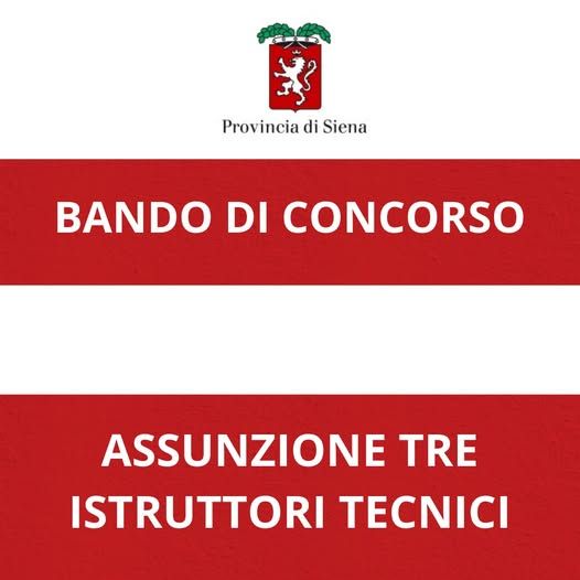 La Provincia potenzia l&rsquo;ufficio tecnico. Bando di concorso per l&rsquo;assunzione a tempo indeterminato di tre istruttori tecnici