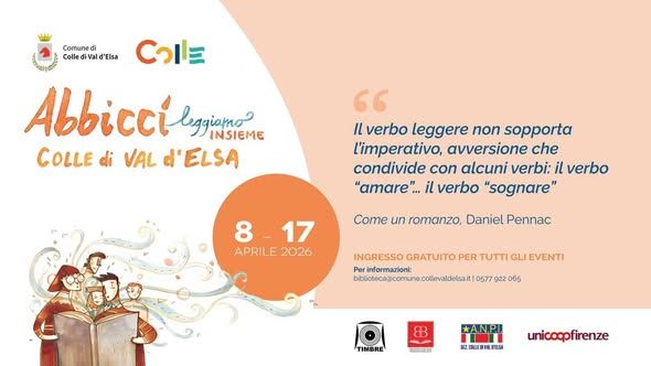 Colle di Val d&rsquo;Elsa celebra la lettura: torna il festival &ldquo;Abbicc&igrave; &ndash; Leggiamo Insieme&rdquo;