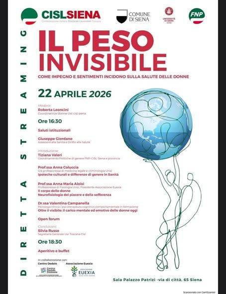 Il &ldquo;peso invisibile&rdquo; delle donne: Cisl Siena accende i riflettori sul carico mentale ed emotivo che mina la salute
