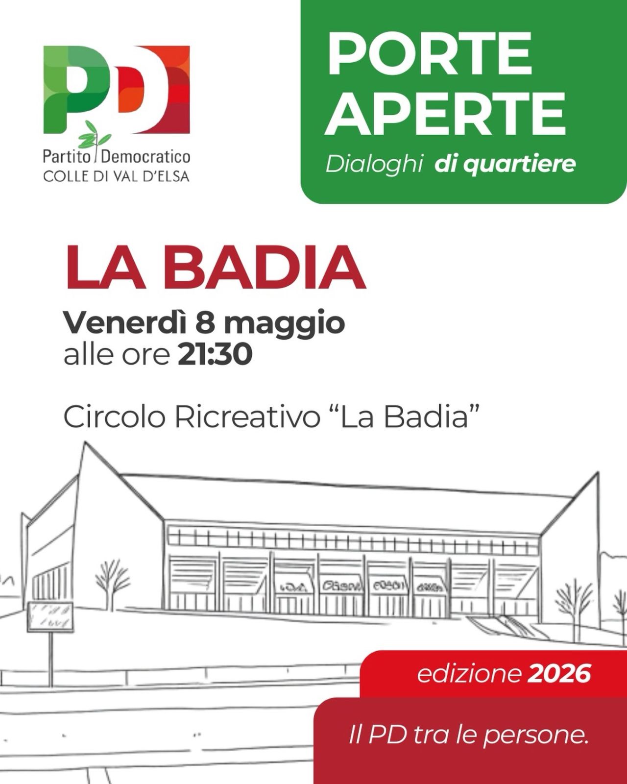"Porte Aperte": il PD di Colle di Val d&rsquo;Elsa torna ad ascoltare i quartieri