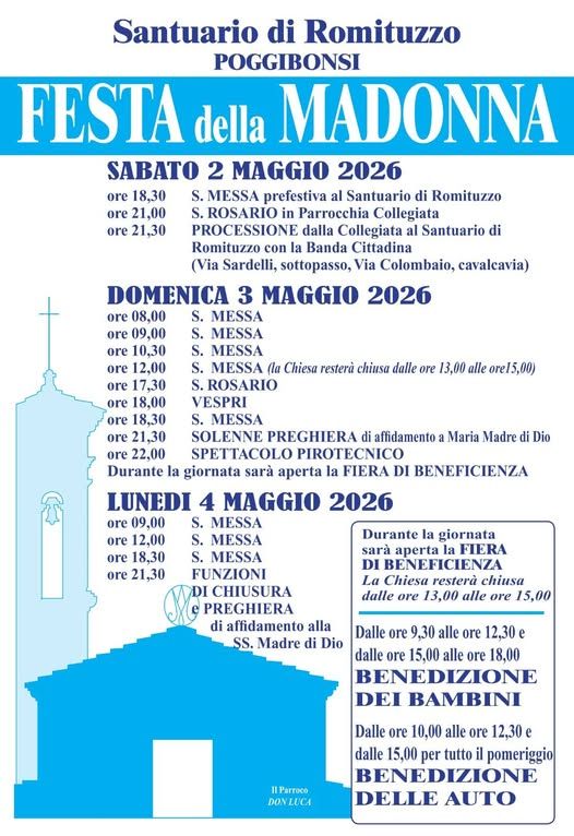 Poggibonsi si prepara alla Festa della Madonna di Romituzzo: tre giorni di fede e tradizione