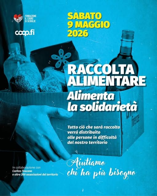 Sabato 9 maggio torna la Raccolta Alimentare: a Poggibonsi la solidariet&agrave; raddoppia tra Salceto e via Trento