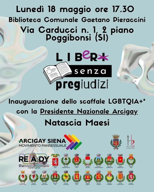Poggibonsi, alla Biblioteca Pieraccini nasce lo scaffale "Liberi senza pregiudizi" dedicato alla cultura LGBTQIA+