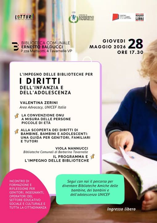Biblioteche amiche delle bambine e dei bambini UNICEF a Barberino Tavarnelle