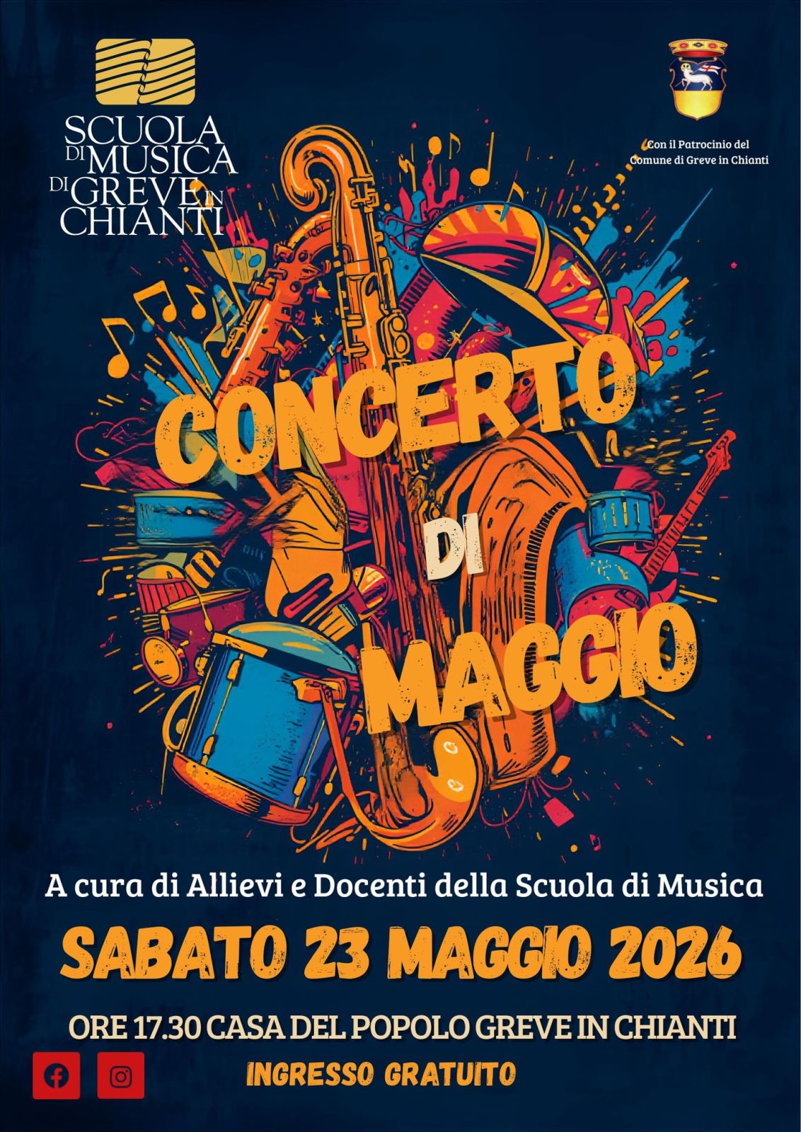 Docenti e allievi della Scuola di Musica di Greve in Chianti protagonisti oggi del "Concerto di Maggio"