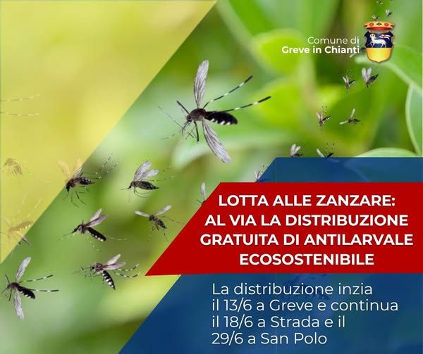 Lotta alle zanzare: antilarvale gratuito per i cittadini di Greve in Chianti