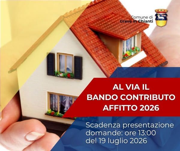 Chianti Fiorentino: aperto il bando per accedere al contributo affitti per il rimborso dei canoni di locazione per l&rsquo;anno 2026