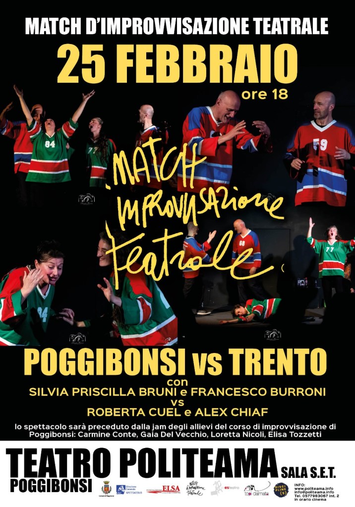 Oggi al Politeama il Match di improvvisazione teatrale “Poggibonsi vs Trento”