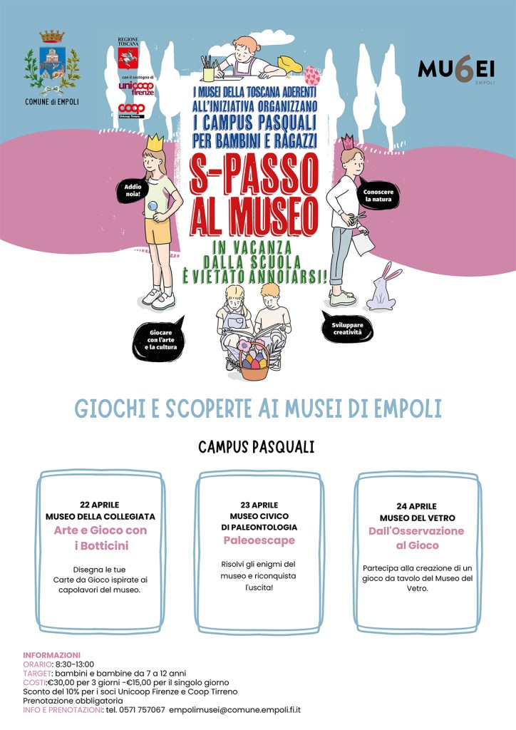 “S-passo al Museo”, tornano i campus pasquali nei Musei cittadini tra giochi e scoperte