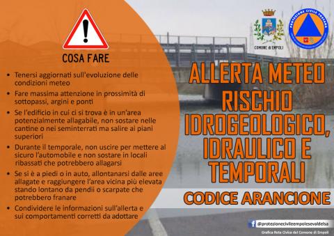 Empoli, allerta meteo, attivato il Centro Operativo Comunale