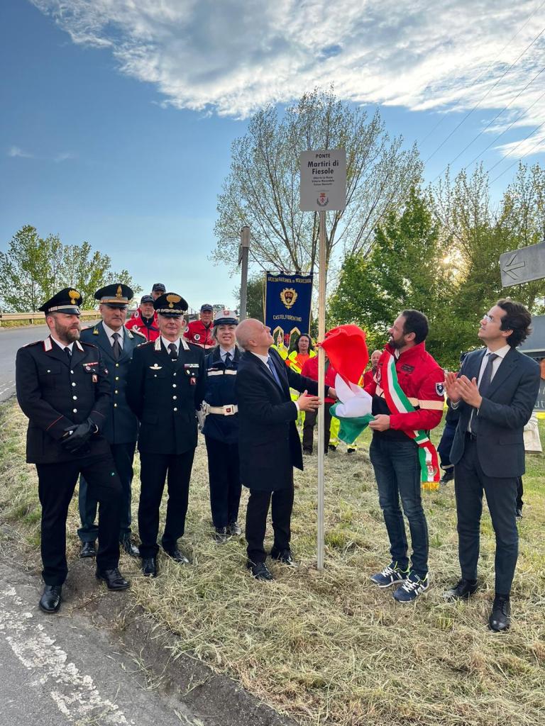 Castelfiorentino, un ponte dedicato ai “martiri di Fiesole”, i tre carabinieri fucilati dai nazisti