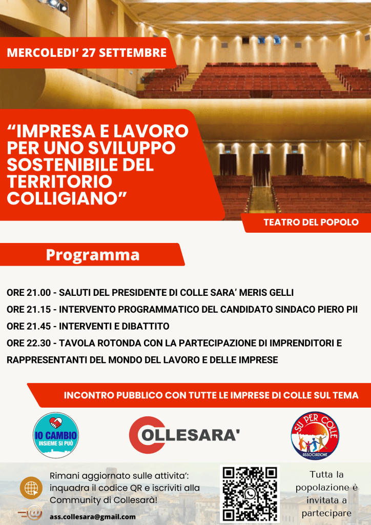 Colle, continua la campagna di ascolto e programmatica della coalizione civica a sostegno di Piero Pii