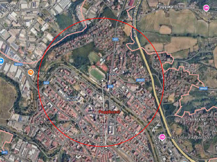 Poggibonsi-Siena, disposizioni per vendita e consumo di bevande