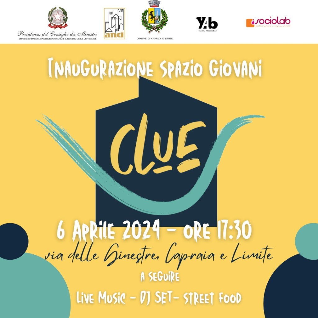 Capraia e Limite, Progetto di rigenerazione urbana “CLUE”, inaugurazione sabato 6 aprile