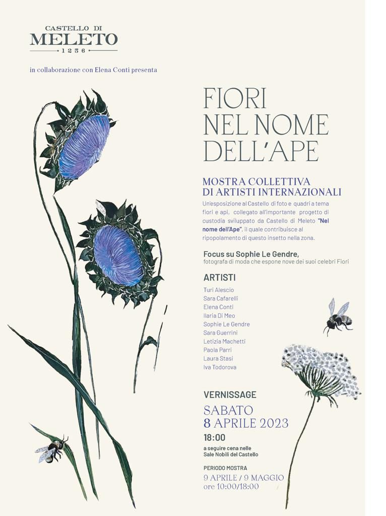 Fiori nel nome dell'ape, percorso artistico all’interno del Castello di Meleto