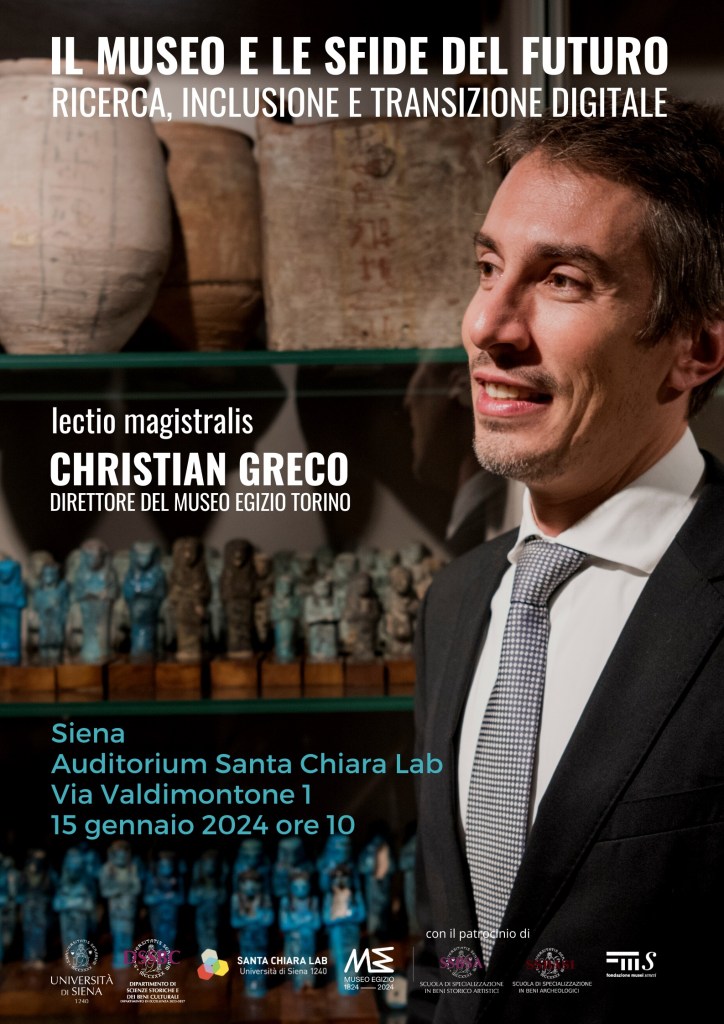 A Siena lectio magistralis di Christian Greco, Direttore del Museo Egizio di Torino