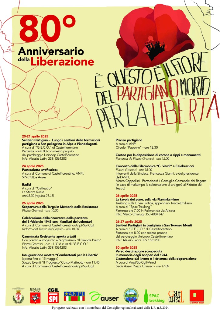 Castelfiorentino, 25 Aprile nel ricordo dei “Combattenti per la Libertà”