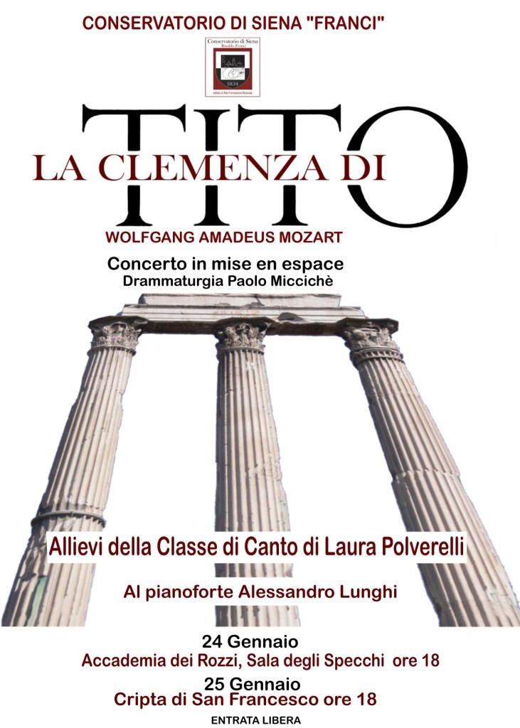 Il Franci porta Mozart in scena. Due giorni fra musica e teatro con “La clemenza di Tito”