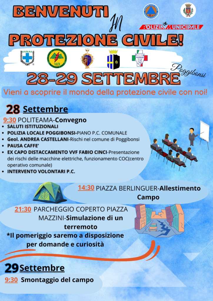 Poggibonsi presenta il Piano e le attività di Protezione Civile