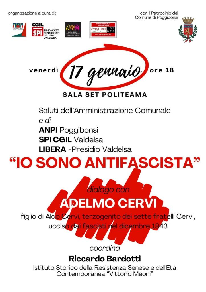 “Io sono antifascista”, al Politeama incontro con Adelmo Cervi